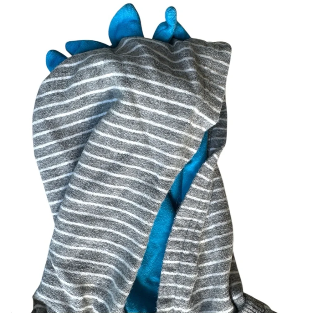 Summer Outfit Lot Short Sleeve Outfits Hooded Gray Soft Cotton Dinosaur